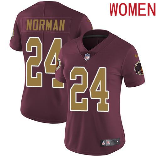 2019 Women Washington Redskins #24 Norman red Nike Vapor Untouchable Limited NFL Jersey style 2->women nfl jersey->Women Jersey